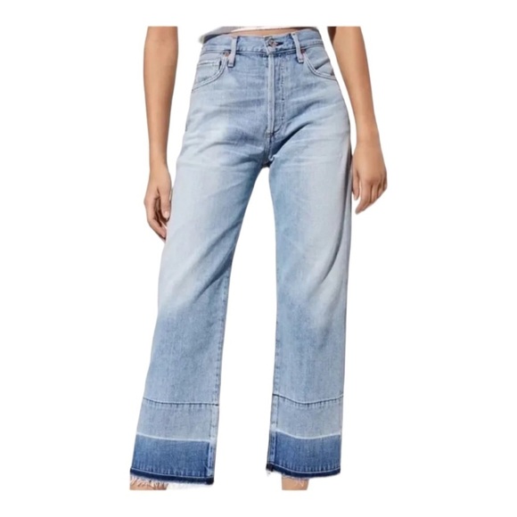 Citizens of Humanity Cora Crop Jeans with Undone Hem - Picture 5 of 10